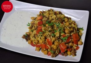 Hack-Curry-Pfanne mit Rosinen4
